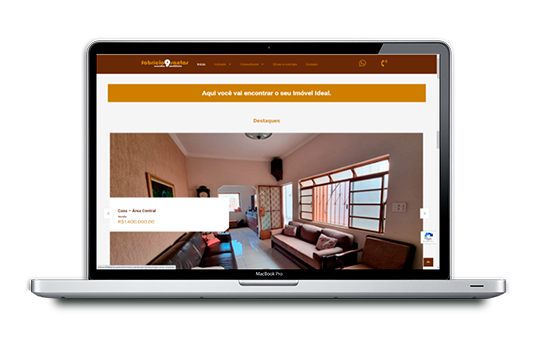 Site feito para o Consultor de Imóveis Fabrício Santos